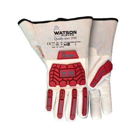 Watson Gloves Van Goat Ansi Cut A5 C100 Lined Goatskin Gauntlet W/ TPR-Large PR 9549TPR-L